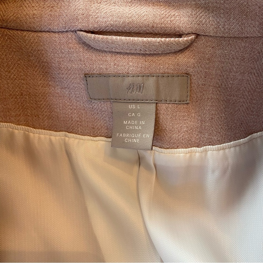 H&M Dust Pink Classic Blazer Women’s Size Large - Picture 8 of 8